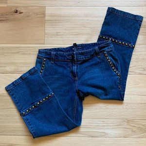 INC International Concepts Studded Capri Jeans, Size 6